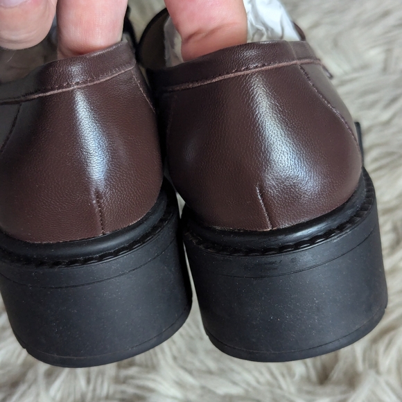 NWT Coach Leah Platform Lug Loafer in Maple Leather Brown - Picture 12 of 16